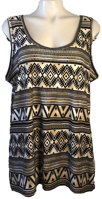 BOBBIE BROOKS Womens Multicolor Print Sleeveless Shirt Size 2X Foto 1 de 4