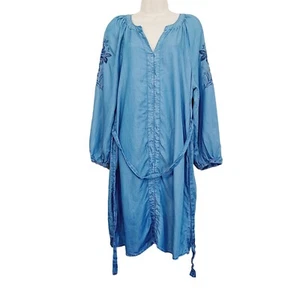 Vestido para mujer Hope & Harlow manga larga y bordado color azul talla 10 pullove - Imagen 1 de 13