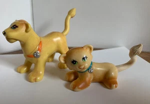 Littlest Pet Shop Zoo Lion Family Mom Cub 2pc Lot Vintage 1994 Kenner LPS Figure - Picture 1 of 10