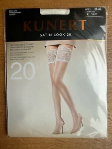KUNERT SATIN LOOK 20 Halterlose Strümpfe- Größe: M II 38-40 - Farbe: Ivory - Bild 1 von 2