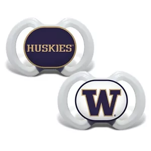 Washington Huskies - Pacifier 2-Pack Orthodontic and BPA Free New in package - Picture 1 of 2