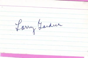 Tarjeta índice firmada Larry Gardner 1912 Boston Red Sox 1908-1924 certificado de autenticidad béisbol - Imagen 1 de 1