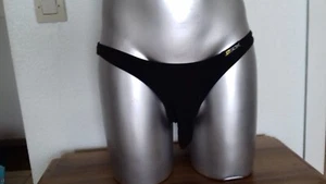 Slip lycra noir homme avec étui pénis taille M - Foto 1 di 4