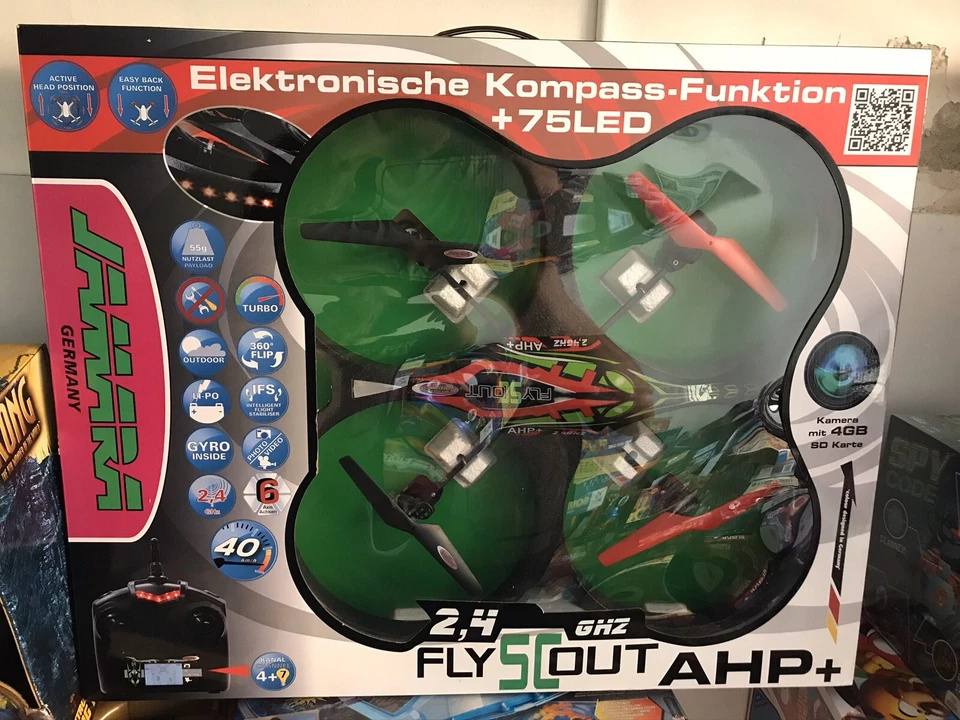 Splendido Drone Jamara Fly Scout AHP Elektronische Kompass Funktion+75 Led Nuovo Foto 1 de 4