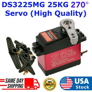 25KG DS3225 MG 270° Metal Steering Digital Waterproof Servo High Torque RC Hobby - Picture 1 of 6