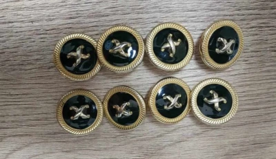 Vintage bronze enamel buttons. - Image 1 of 3