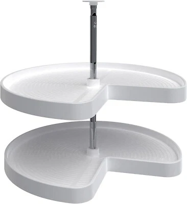 Rev-A-Shelf LD-2472-28-1 Lazy Daisy Polymer 28 Inch Kidney 2 - White