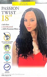 Cherish Bulk - Passion Twist 18 Inch Pre-Loop Crochet Light Weight Hygiene Hair - Bild 1 von 13