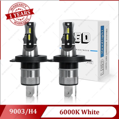 For MAZDA TRIBUTE 2001-2006 2X H4 9003 LED headlight Bulbs High/low Beam 6000K - Image 1 of 4