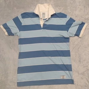 USA Olympic Authentic Brand Official Licensed Polo Shirt Blue Stripes Large - Picture 1 of 8