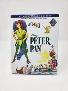 Peter Pan - (70th Anniversary Blu-ray DVD) DMC Exclusive w/ slipcover - Picture 1 of 6