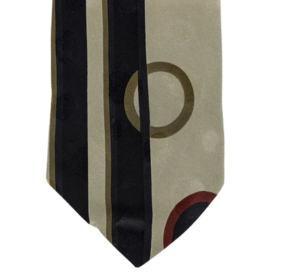 Gravata Fratelli Moda Vintage 100% Seda Geométrica Feita à Mão na Itália 55 X 4 - Imagem 1 de 4