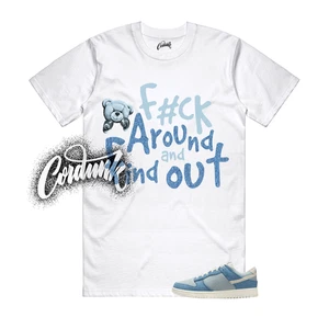 Dunk Denim Smokey Blue Turquoise Ochre Pale Ivory Low T Shirt Match FCK - Picture 1 of 1