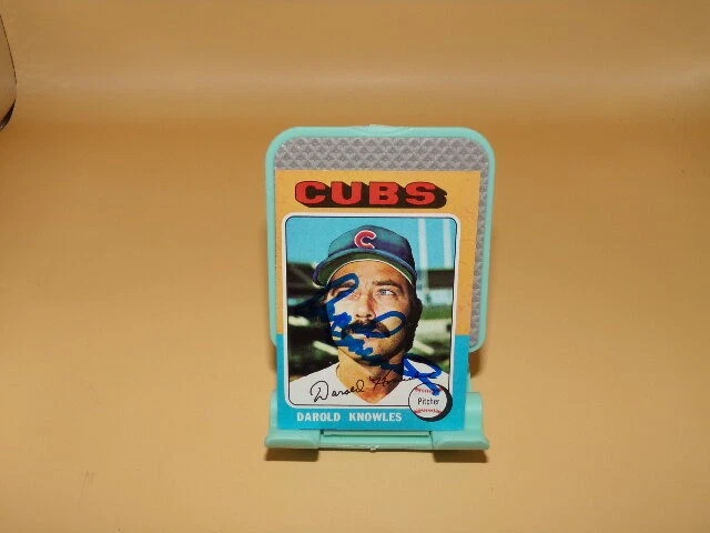 DAROLD KNOWLES SIGNED 75 MINI TOPPS CHICAGO CUBS CARD RARE! - Image 1 of 1