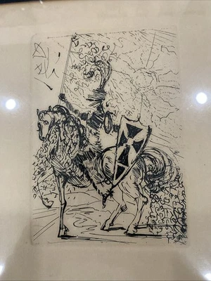 Salvador Dalí - Grabado Original El Cid - Enmarcado con Autenticación Foto 1 de 4