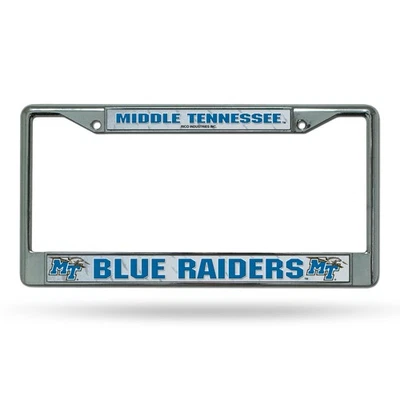 Middle Tennessee Blue Raiders Chrome Metal License Plate Frame - Image 1 of 4