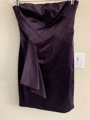 Vestido forrado sin tirantes púrpura The Limited talla 8 Foto 1 de 4