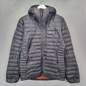 Rab Microlight Endurance Jacket Mens Small Grey Orange Nikwax Hydrophobic Down - Picture 1 of 18