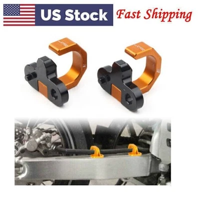 Abrazadera a presión de manguera de línea de freno trasero 2 piezas para Suzuki RM125 RM250 1996-2008 Foto 1 de 4