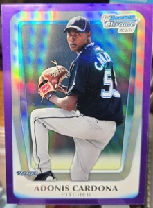 2011 Bowman Chrome Prospects Viola Rifrattore Adonis Cardona #BCP96 SN: 649/700 - Foto 1 di 4