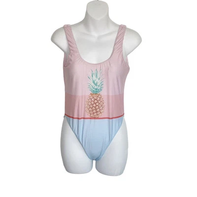 Bikini Lab Swim Womens Size Small Pineapple One Piece Swim Suit Soft Padding NEW - Image 1 of 4