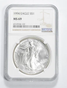 MS69 1994 American Silver Eagle NGC Brown Label - Picture 1 of 5
