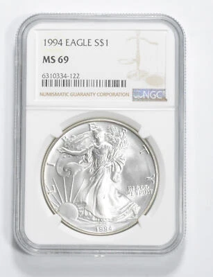 MS69 1994 American Silver Eagle NGC Brown Label - Image 1 of 4