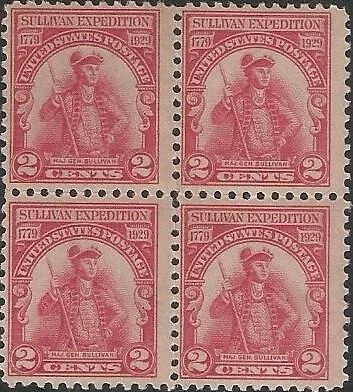 Block of 4 stamps - Scott 657 - 2 cent - Sullivan Expedition - 1929 - MNH - Image 1 of 1