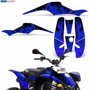 Decal Graphic Kit Polaris Scrambler 500/350 ATV Quad Part Deco 85-09 ICE U - Picture 1 of 4