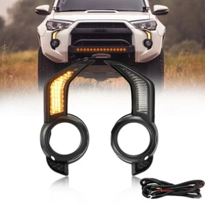 For Toyota 4Runner 2013-2021 LED Front Fog DRL Lamps&Turn Signal Lights Combo - Picture 1 of 12