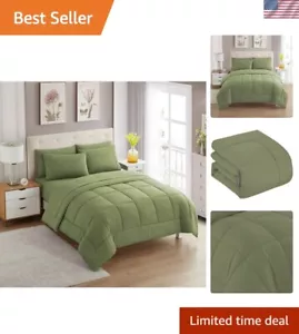 7 Piece Comforter Set Bag Solid Color All Season Soft Down Alternative Blanke... - Picture 1 of 7