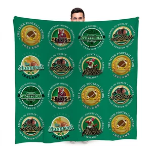 Ireland Rugby Union - Legend Collection - Fleece Blanket 150cm X 150cm - Picture 1 of 4