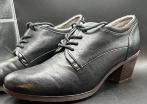 Bass Woman’s Black Sadle Lace Up Shoe Size 9m - Picture 1 of 9