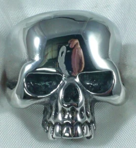 ANELLO TESCHIO IN ARGENTO 925 SKULL RING SOLID STERLING SILVER  - Picture 1 of 6