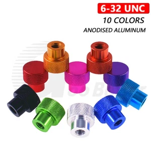 Aluminum 6-32 UNC Knurled Thumb Nuts High Hand Grip Knob Blind Hole 10 Color D12 - Picture 1 of 10