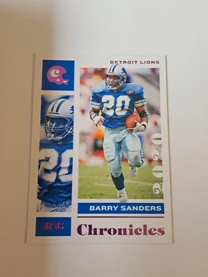 2020 Panini Chronicles #33 Barry Sanders SP Pink Foil Parallel Detroit Lions - Image 1 of 4