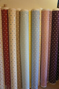 Clarke & Clarke Dotty Polka Dot Spot Curtain Upholstery 1 Mtr x 137cm Fabric 