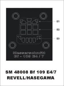 Montex SM48008 Messerschmitt Bf-109E-4/7 1/48 mask - Picture 1 of 1
