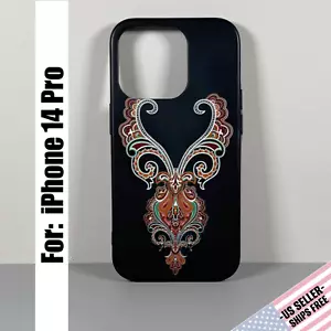 Case for iPhone 14 Pro - Boho Chic Designer | Soft Touch Silicone | USED - Picture 1 of 14