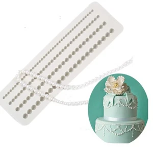 Beads Pearls Silicone Fondant Mould Cake Border Decor Tool DIY Sugarcraft Mould - Picture 1 of 9