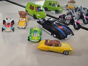 Hot Wheels Disney Pixar Lot 7 Cars Woody Forky Belle McDonalds Diecast Plastic - Picture 1 of 21
