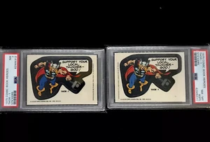 1975 Topps Comic Book Heroes Stickers Thor-1 PSA 8(ST) & PSA 7 VARIATION SET!!! - Picture 1 of 11