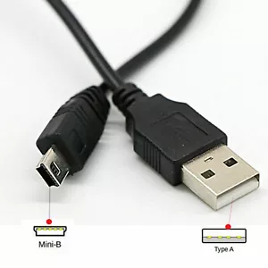 1 Meter Long USB to MINI B Data Charger Cable For Garmin Dash Cam Go PRO MP3 MP4 - Picture 1 of 3