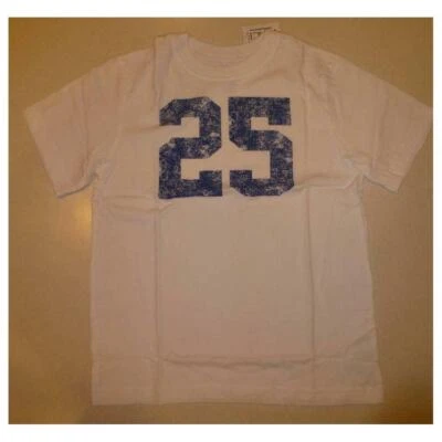 The Children's Place Boy's Football Jersey Cotton Short Sleeve Tee White M 7/8 - Image 1 of 3