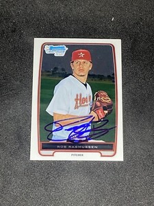 Rob Rasmussen 2012 Bowman Chrome Prospects #BCP111 Houston Astros Signed RC Card