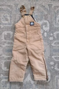 POLAR KING BY KEY YOUTH BROWN BIB WORK FARM OVERALLS COVERALLS XS - Picture 1 of 10