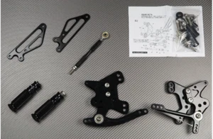Black Complete kit of Rearsets KAWASAKI Z1000 Z-1000 2010-2013 - Picture 1 of 1