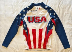 Skins USA Women's Long Sleeve Cycling Jersey Small Top Red White Blue America - Picture 1 of 8