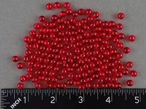 6 mm 200 Stück Runde RUBINROT Perlen USA Angeln Tackle Kostenloser Versand - Bild 1 von 4