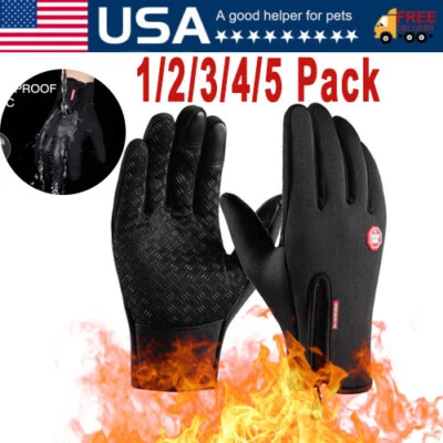 5XThermal Windproof Waterproof Winter Gloves Touch Screen Warm Mittens Men Women - Image 1 of 4